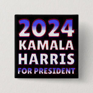 Macaron Carré 5 Cm Kamala Harris pour le président 2024