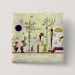 Macaron Carré 5 Cm Kandinsky - Serious-Fun, abstract art