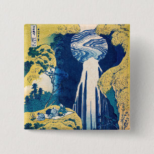 Macaron Carré 5 Cm Katsushika Hokusai - Chutes Amida