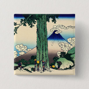 Macaron Carré 5 Cm Katsushika Hokusai - Passe Mishima dans la provinc