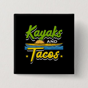 Macaron Carré 5 Cm Kayak - Kayaks et Tacos Drôle de Kayak