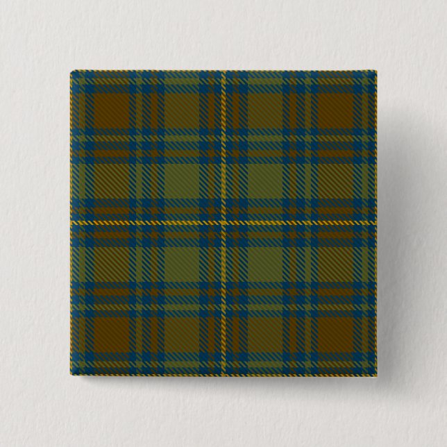 Macaron Carré 5 Cm Kerry County Irish Tartan (Devant)