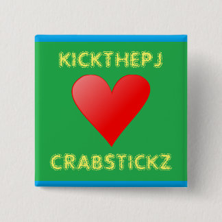 Macaron Carré 5 Cm KickThePJ aime le bouton de Crabstickz