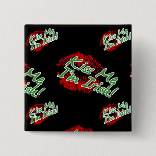 Macaron Carré 5 Cm Kiss Me Je suis Irish Button