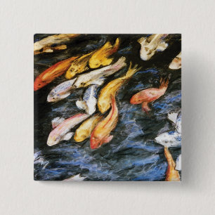 Macaron Carré 5 Cm Koi Fish Button
