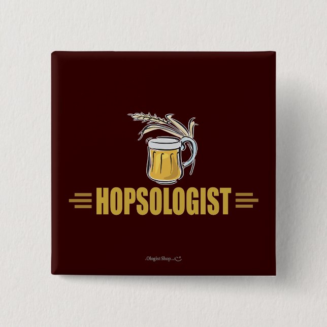 Macaron Carré 5 Cm La bière drôle (Devant)