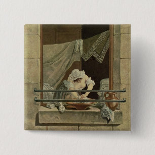 Macaron Carré 5 Cm La blanchisseuse, gravée par J. Laurent Julien (c