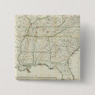 Macaron Carré 5 Cm La carte historique de la guerre