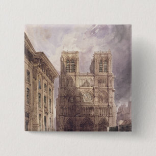 Macaron Carré 5 Cm La cathédrale de Notre Dame, Paris, 1836