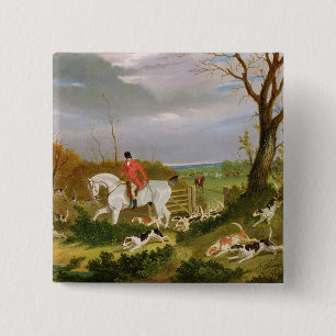 Macaron Carré 5 Cm La chasse du Suffolk - allant couvrir près de