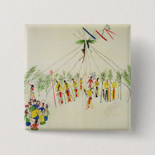Macaron Carré 5 Cm La danse de Sun de Shoshone (colorant sur la