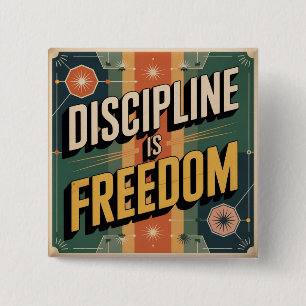 Macaron Carré 5 Cm La Discipline Est La Liberté