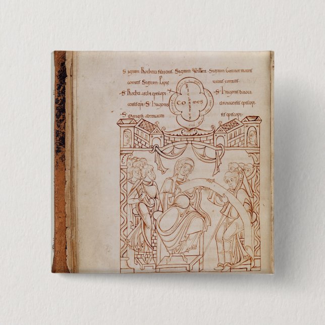 Macaron Carré 5 Cm La donation à Gonnor (Devant)