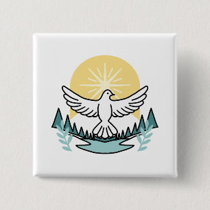 Macaron Carré 5 Cm La force spirituelle en Dieu - L'épanouissement de