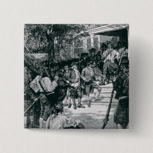 Macaron Carré 5 Cm La foule de Shays en possession d'un tribunal