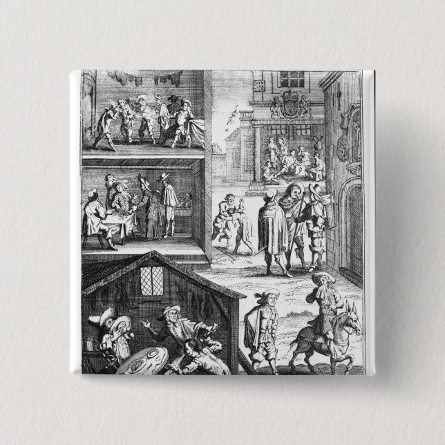 Macaron Carré 5 Cm La grande peste (Devant)