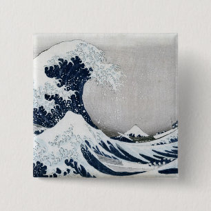 Macaron Carré 5 Cm La grande vague outre de Kanagawa