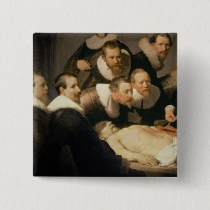 Macaron Carré 5 Cm La leçon d'anatomie de Dr. Nicolaes Tulp, 1632