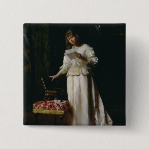 Macaron Carré 5 Cm La lettre d'amour