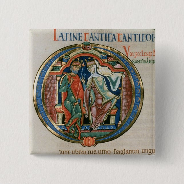 Macaron Carré 5 Cm La lettre initiale "O" Osculatur je - laissez-moi (Devant)