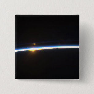 Macaron Carré 5 Cm La ligne mince de l'atmosphère terrestre