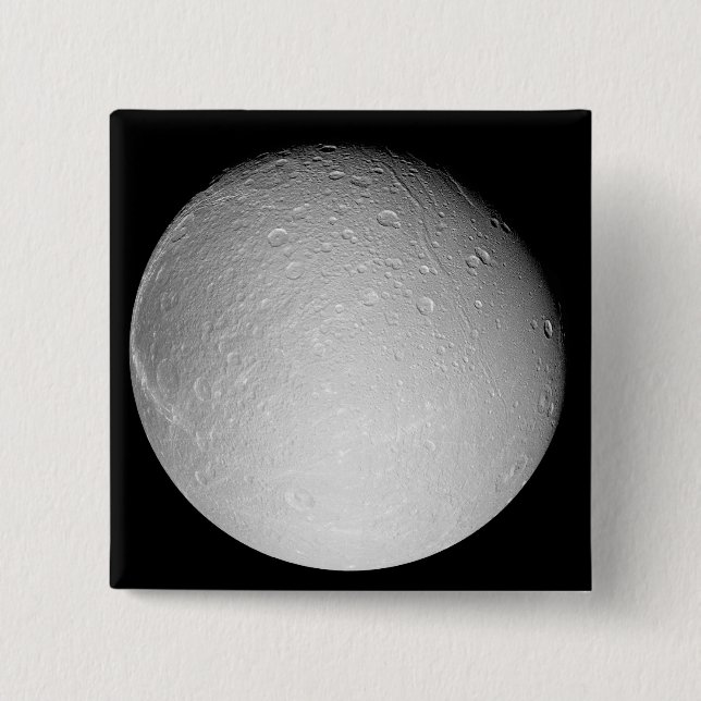 Macaron Carré 5 Cm La lune de Saturne Dione (Devant)