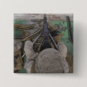 Macaron Carré 5 Cm La marine des USA met le feu à une mitrailleuse de