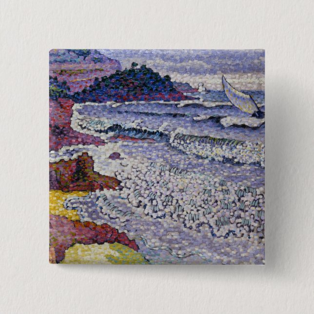 Macaron Carré 5 Cm La mer variable, 1902-3 (Devant)