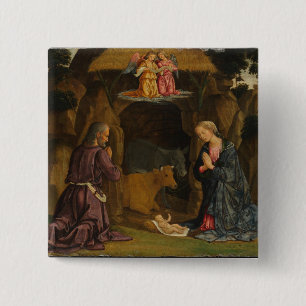 Macaron Carré 5 Cm La nativité, 1480s