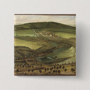Macaron Carré 5 Cm La perspective du nord du Hampton Court, c.1699