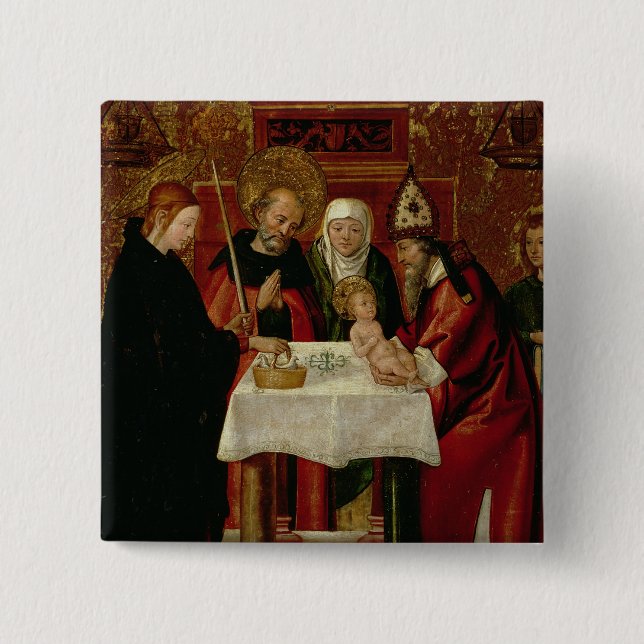 Macaron Carré 5 Cm La présentation de circoncision dans le temple (Devant)