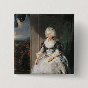 Macaron Carré 5 Cm La Reine Charlotte, 1789-90, épouse de George III