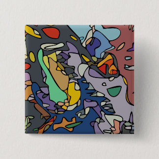 Macaron Carré 5 Cm 'la reine du drame' - 2' Carré Button