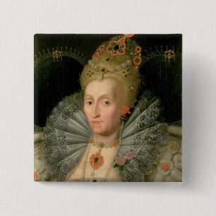 Macaron Carré 5 Cm La Reine Elizabeth I (portrait de longueur de