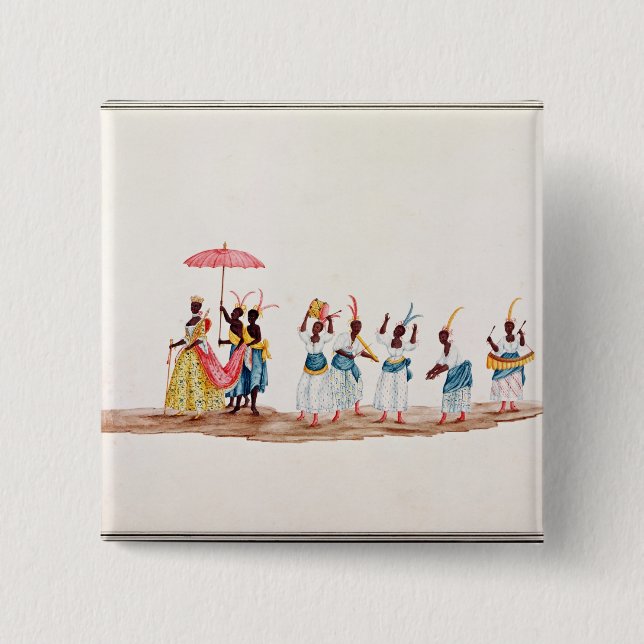 Macaron Carré 5 Cm La reine et sa suite (Devant)