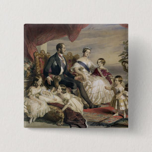 Macaron Carré 5 Cm La Reine Victoria (1819-1901) et prince Albert