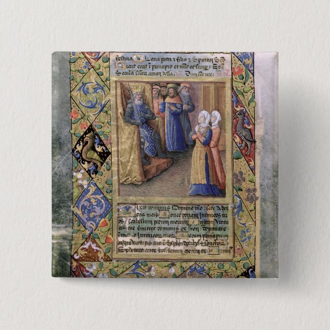 Macaron Carré 5 Cm La sagesse de Solomon (Devant)