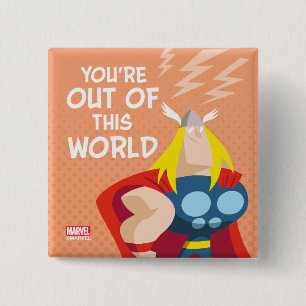 Macaron Carré 5 Cm La Saint-Valentin des Avengers Thor : Hors de ce