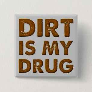 Macaron Carré 5 Cm La saleté est ma drogue Dirt Bike Motocross Bouton