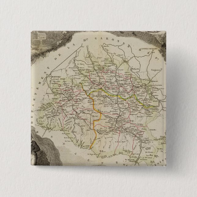 Macaron Carré 5 Cm La sécheresse (Devant)