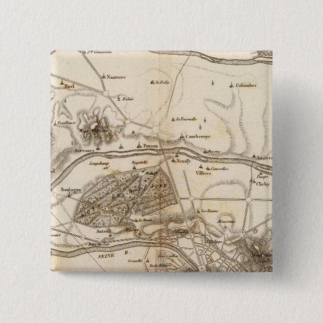 Macaron Carré 5 Cm La Seine (Devant)