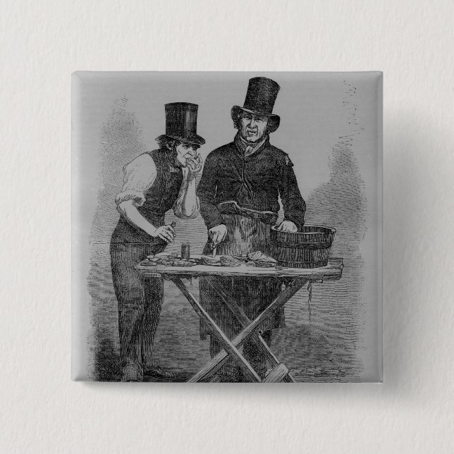 Macaron Carré 5 Cm La stalle d'huître (Devant)