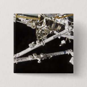 Macaron Carré 5 Cm La station spatiale Canadien-construite