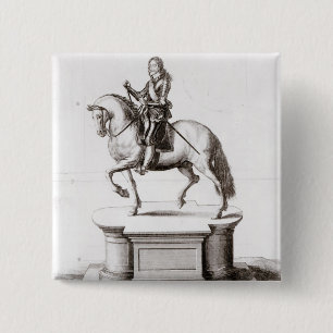 Macaron Carré 5 Cm La statue du Roi Charles à la croix de Charing