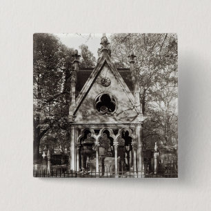 Macaron Carré 5 Cm La tombe d'Abelard et de Heloise, construite en