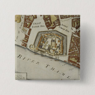 Macaron Carré 5 Cm La tour et le St Catherine, détail de la tour