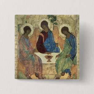 Macaron Carré 5 Cm La trinité sainte, 1420s (tempera sur le panneau)