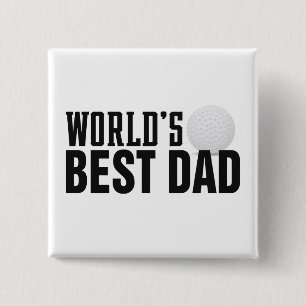 Macaron Carré 5 Cm La Typographie du meilleur papa du monde Golf   Bo
