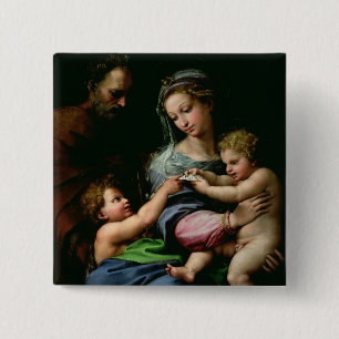 Macaron Carré 5 Cm La Vierge du rose, c.1518