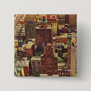 Macaron Carré 5 Cm La vue de primevère farineuse de New York City pa